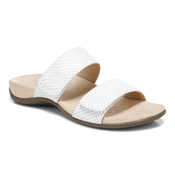 Vionic Sandals Ireland - Randi Slide Sandal White - Womens Shoes On Sale | CTIPU-1432